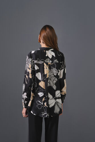 Luxe Printed Shirt, Black, image 5
